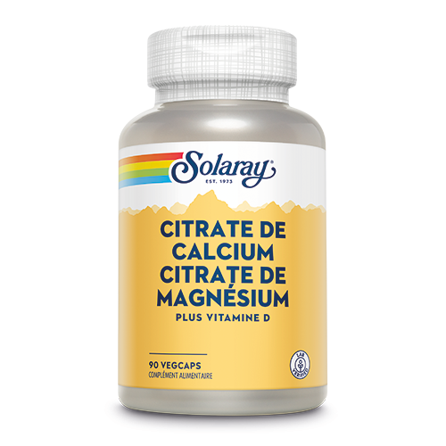 Citrate de Calcium et Magnésium plus Vitamine D 90 capsules végétales