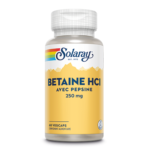 Bétaïne HCI avec pepsine 60 vegcaps