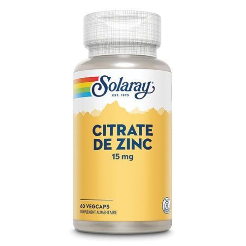 Citrate de Zinc 15mg 60 capsules végétales