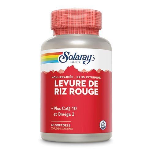 Levure de Riz Rouge - CoQ10 & Omega 3 60 softgels  - Solaray